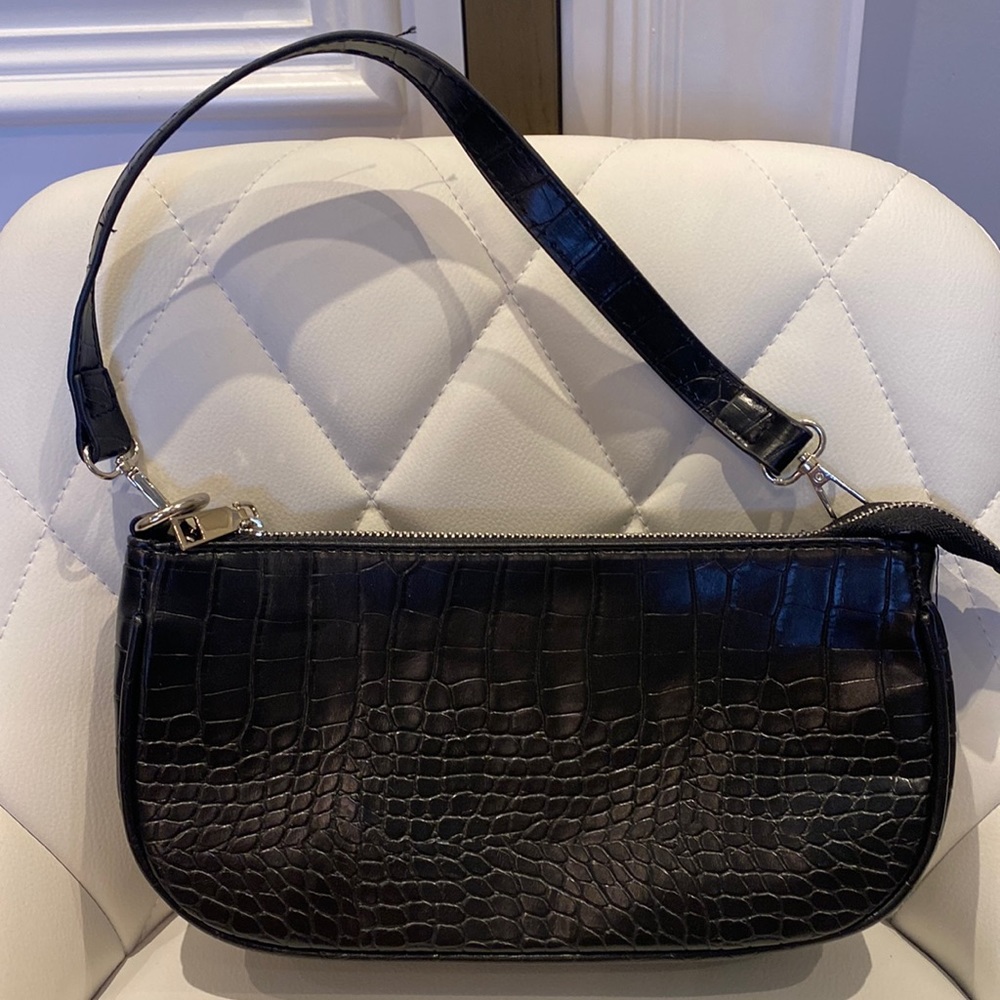 Croc inspired shoulder handbag